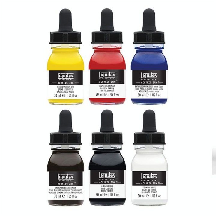 Encre acrylique Set Essentielles ink! 6 x 30 ml - Liquitex - Rougier et Plé