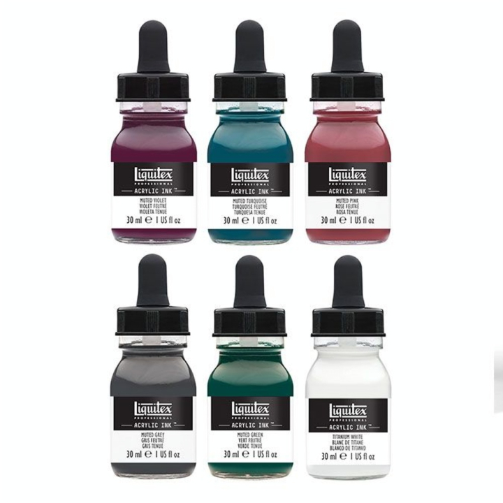 Encre acrylique Set Muted ink! 6 x 30 ml - Liquitex - Rougier et Plé
