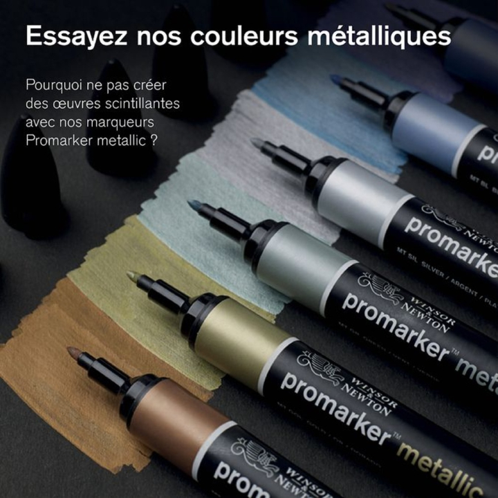 Feutre double pointe Metallic Marker - Winsor & Newton - Rougier et Plé