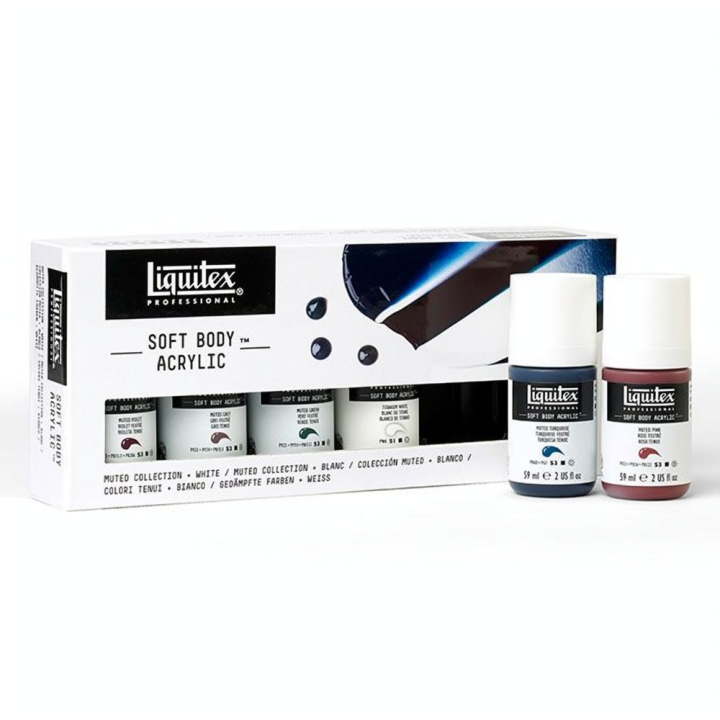 Peinture acrylique Soft Body fluide 59 ml Set Feutré 6 x 59 ml - Liquitex - Rougier et Plé