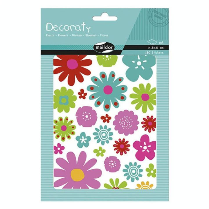 Autocollant Fleurs Decoraty 180 pcs - Maildor - Rougier et Plé