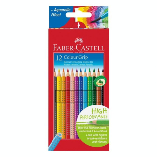 Crayon de couleur Aquarellable Colour Grip 12 pcs - Faber-Castell - Rougier et Plé