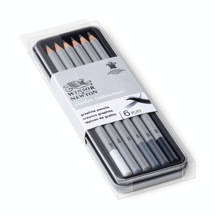Crayon graphite Studio Collection x 6 - Winsor & Newton - Rougier et Plé