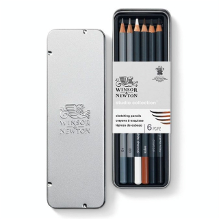 Crayon esquisse Studio Collection x 6 - Winsor & Newton - Rougier et Plé