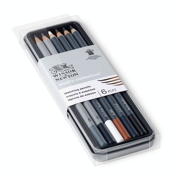 Crayon esquisse Studio Collection x 6 - Winsor & Newton - Rougier et Plé
