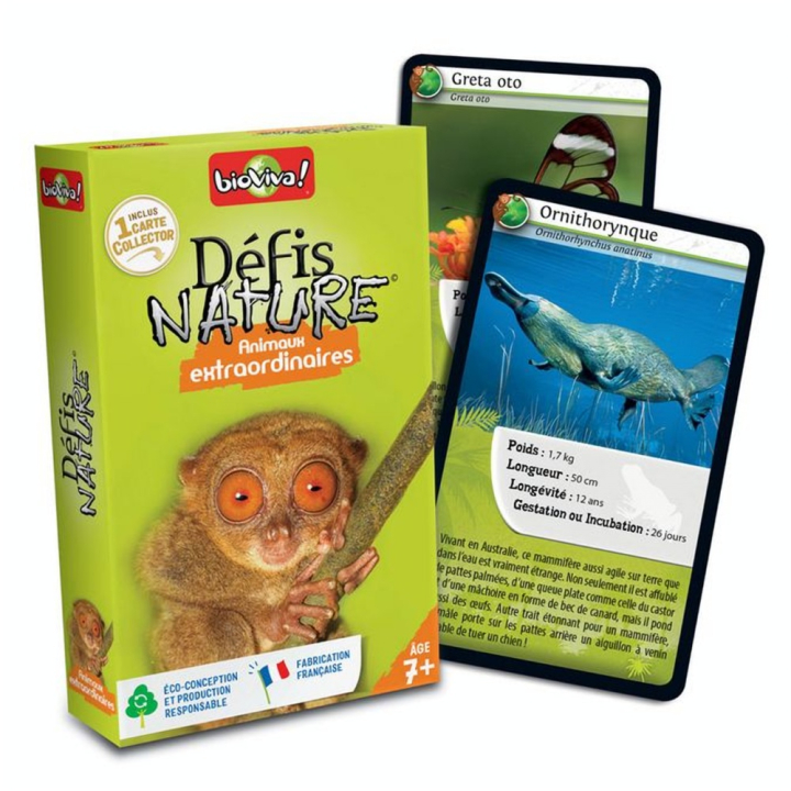 Jeu de cartes Défis nature Animaux extraordinaires - Bioviva - Rougier et Plé