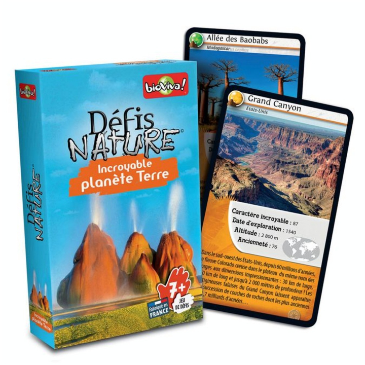 Jeu de cartes Défis nature Incroyable planète Terre - Bioviva - Rougier et Plé
