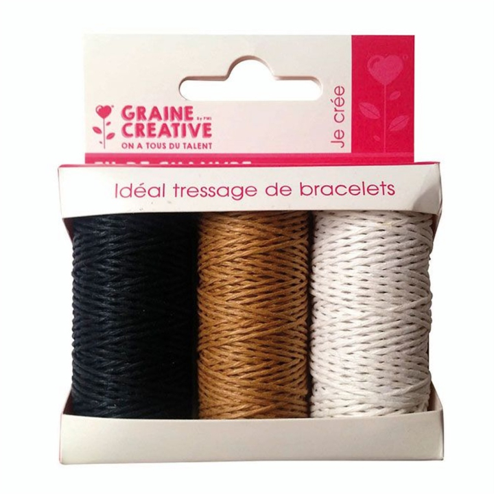Fil de chanvre Assortiment Naturel 20 m x 3 pcs - Graine Créative - Rougier et Plé