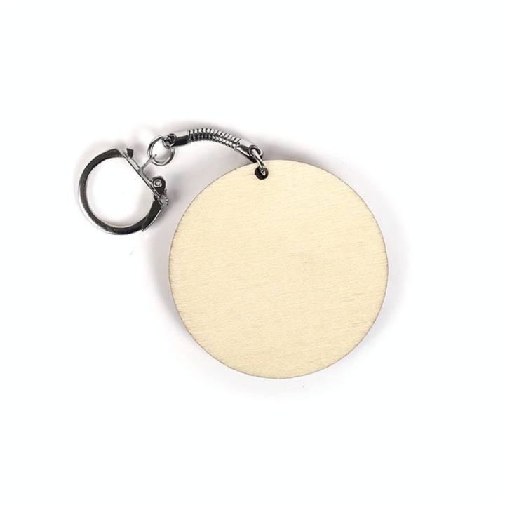 Porte-clefs en bois rond Ø 55 mm - 10 pcs - Graine Créative - Rougier et Plé