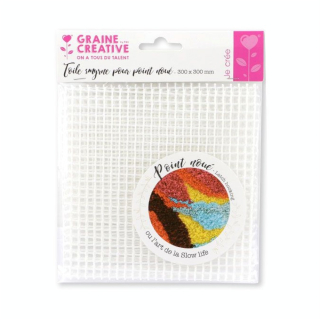 Toile smyrne pour point noué 30 x 30 cm - Graine Créative - Rougier et Plé