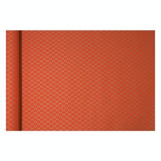Kraft brut 70g/m² motif Fleurs rouges Rouleau 35 cm x 5 m - Clairefontaine - Rougier et Plé