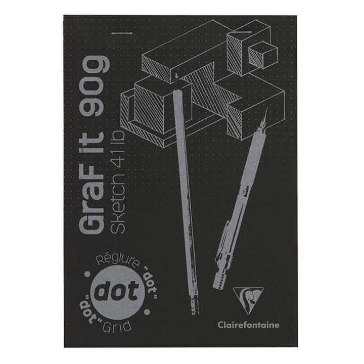 Bloc de papier GraF'it DOT avec repère 90 g/m² 80 Fles - Clairefontaine - Rougier et Plé