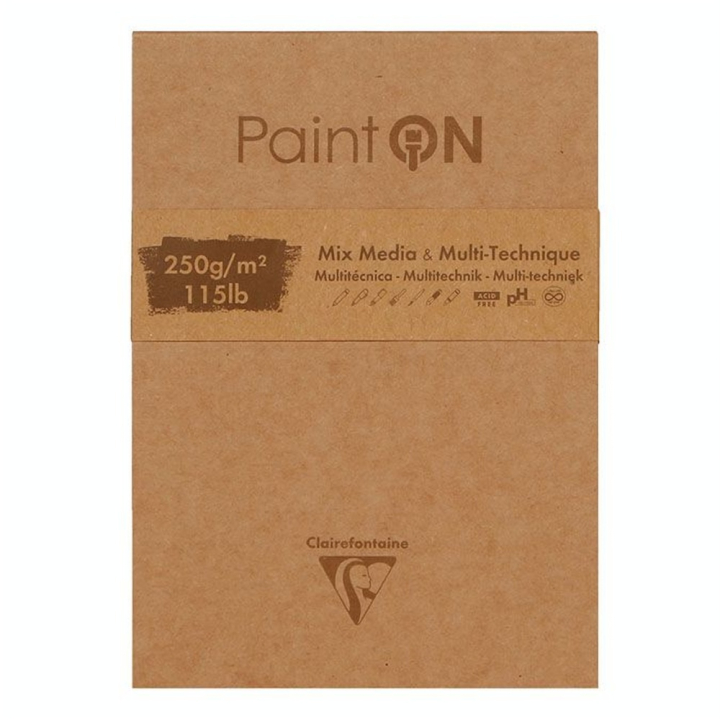 Bloc Paint'On papier Assorti 250 g/m² 50 F - Clairefontaine - Rougier et Plé