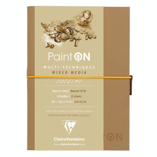 Carnet Paint'On papier Naturel 250 g/m² A5 32 F - Clairefontaine - Rougier et Plé