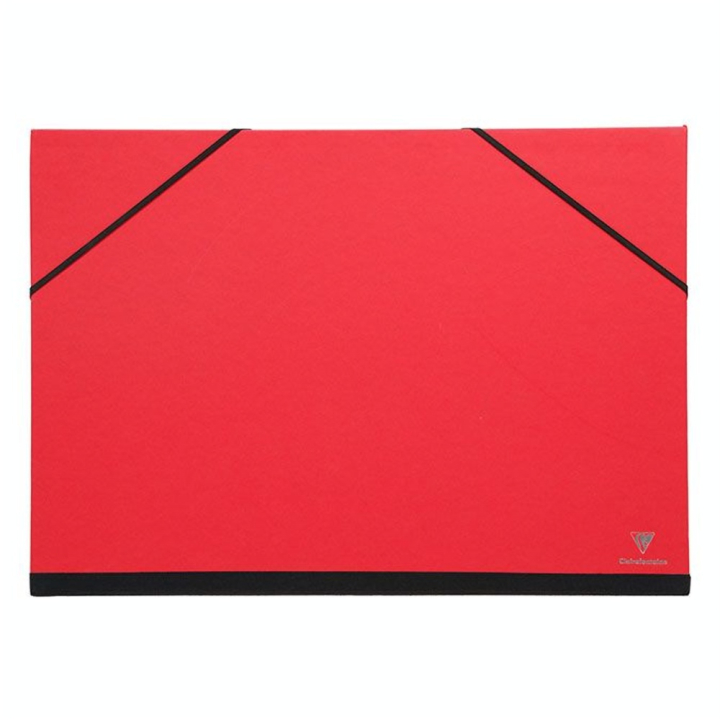 Carton à dessin à élastiques 37 x 52 cm Rouge - Clairefontaine - Rougier et Plé