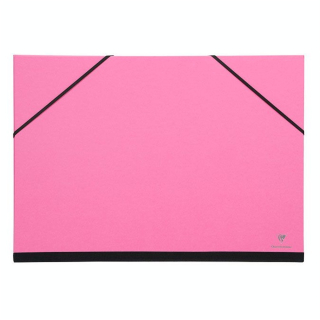 Carton à dessin à élastiques 37 x 52 cm Fuchsia - Clairefontaine - Rougier et Plé