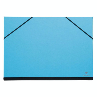 Carton à dessin à élastiques 37 x 52 cm Turquoise - Clairefontaine - Rougier et Plé