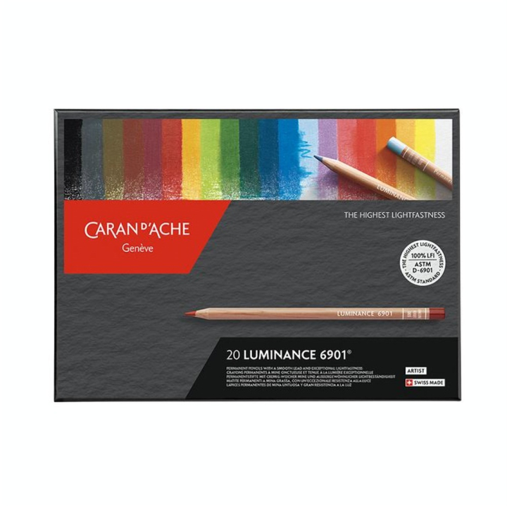 Crayon de couleur Luminance 6901 Boîte 20 pcs - Caran d'Ache - Rougier et Plé