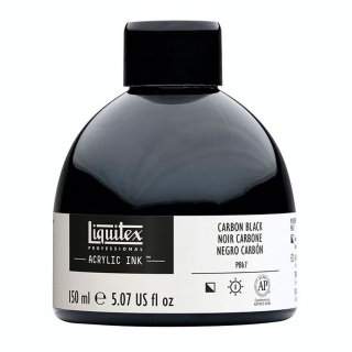 Encre Acrylique 150 ml Noir carbone - Liquitex - Rougier et Plé