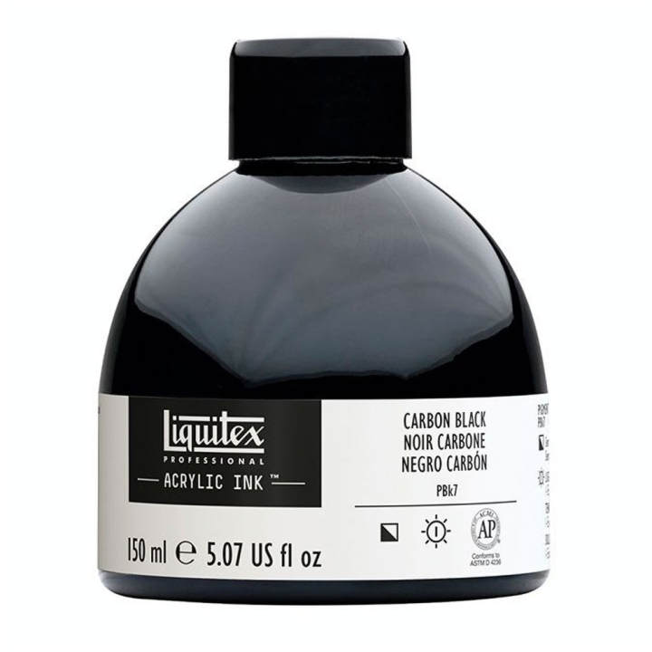Encre Acrylique 150 ml Noir carbone - Liquitex - Rougier et Plé