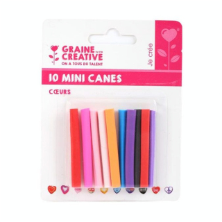 Mini canes Assortiment Coeurs x 10 pcs - Graine Créative - Rougier et Plé