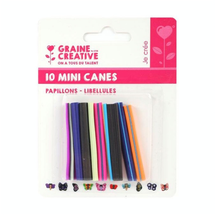 Mini canes Assortiment Papillons Libellules x 10 pcs - Graine Créative - Rougier et Plé