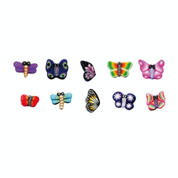 Mini canes Assortiment Papillons Libellules x 10 pcs - Graine Créative - Rougier et Plé