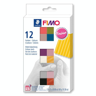 Pâte à modeler polymère FIMO Soft Set couleurs fashion 12 x 26 g - Fimo - Rougier et Plé