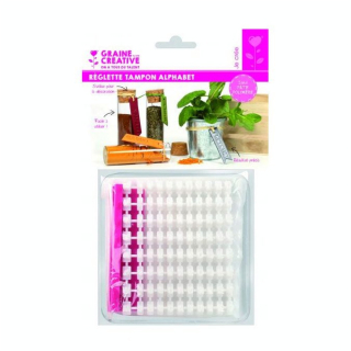 Réglette tampon alphabet pour pâte polymère - Graine Créative - Rougier et Plé