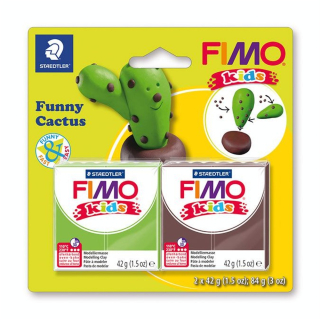 Pâte à modeler polymère Fimo Kids Funny Kit Cactus - Fimo - Rougier et Plé