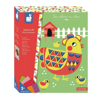 Autocollants 3D coffret Oh les animaux ! - Janod - Rougier et Plé