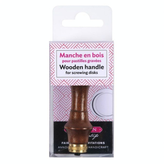 Manche en bois pour cachet à cire Teinte marron - Jacques Herbin - Rougier et Plé