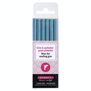 Bâton de cire Ø 8 mm 6 pcs Turquoise - Jacques Herbin - Rougier et Plé