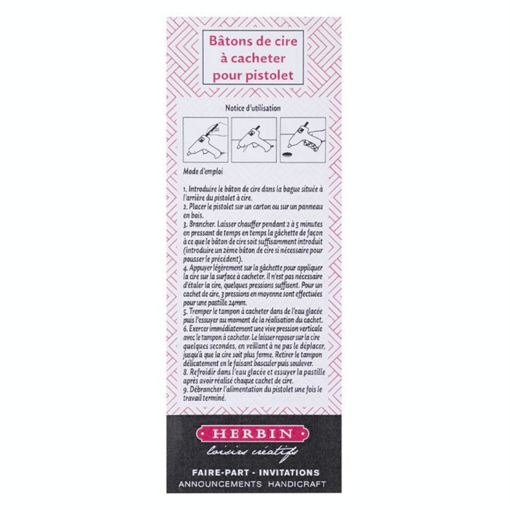 Bâton de cire Ø 8 mm 6 pcs Amande - Jacques Herbin - Rougier et Plé