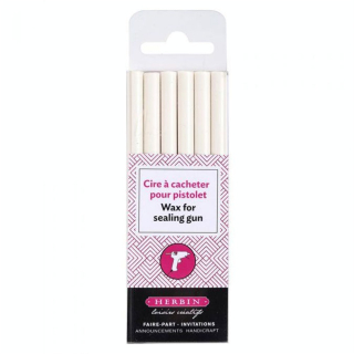 Bâton de cire Ø 8 mm 6 pcs Extra blanc - Jacques Herbin - Rougier et Plé