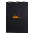 Bloc de papier A4 Q 5x5 80 g/m² 80 F Spirales Noir - Rhodia - Rougier et Plé