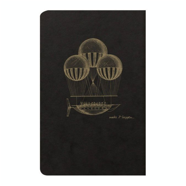 Carnet Flying Spirit noir 14,8 x 21 cm 192 pages Lignées 90g/m² - Clairefontaine - Rougier et Plé