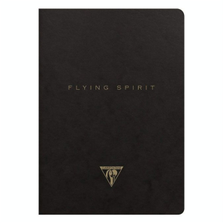 Carnet Flying Spirit noir 14,8 x 21 cm 96 pages Lignées 90g/m² - Clairefontaine - Rougier et Plé
