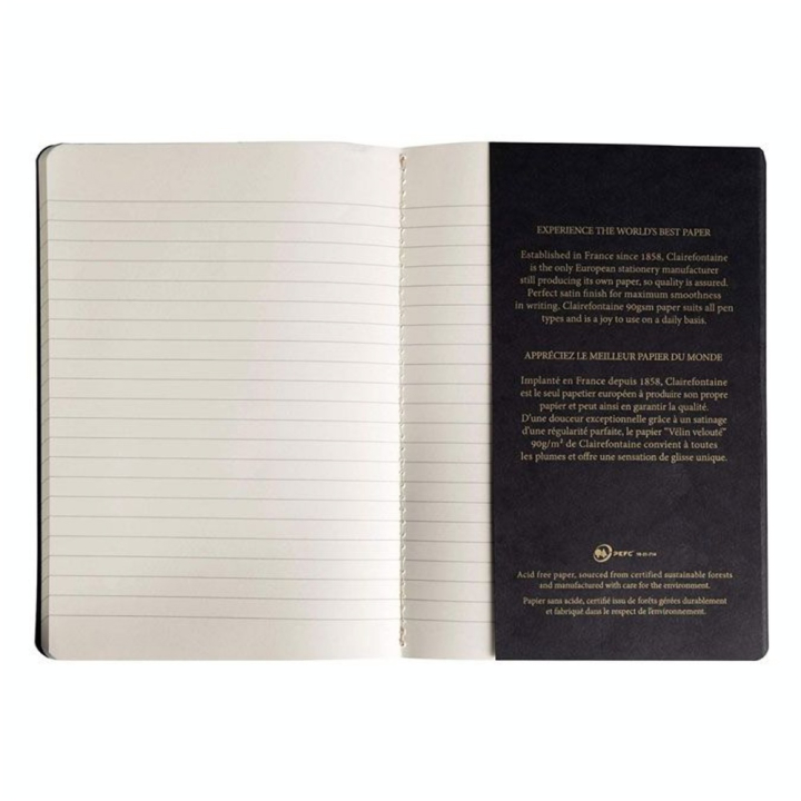 Carnet Flying Spirit noir 14,8 x 21 cm 96 pages Lignées 90g/m² - Clairefontaine - Rougier et Plé