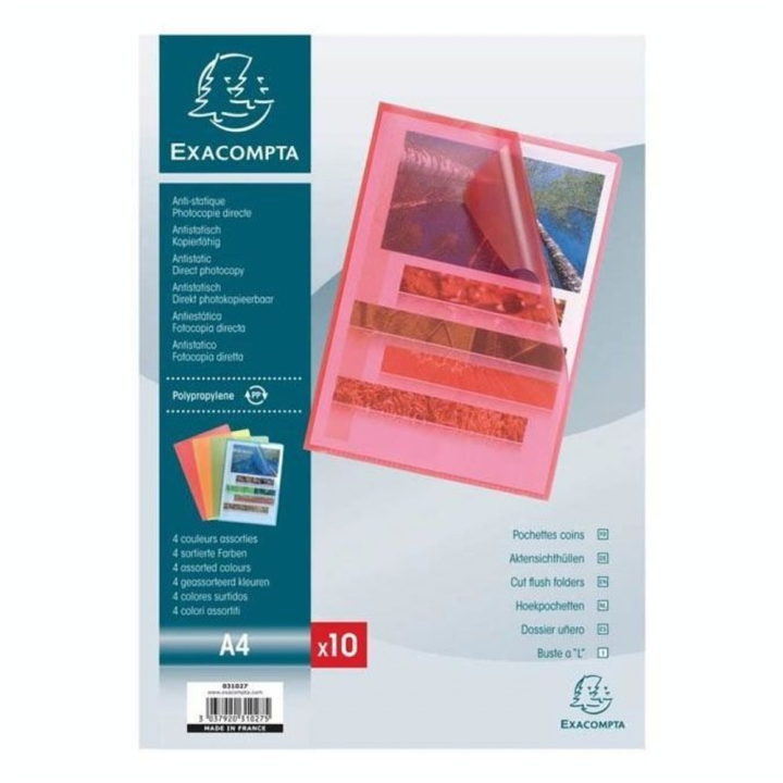 Pochette A4 en polypropylène grainé 10 pcs - Exacompta - Rougier et Plé