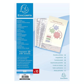 Pochette perforée lisse A4 10 pcs - Exacompta - Rougier et Plé