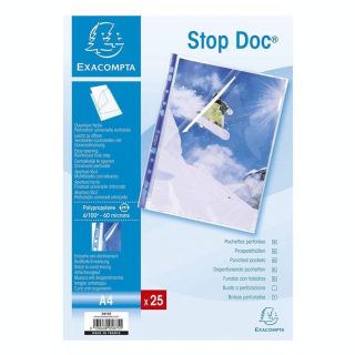 Pochette perforée ouverte Stop Doc A4 25 pcs - Exacompta - Rougier et Plé