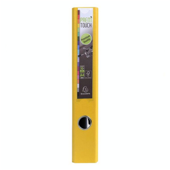 Classeur à levier Prem'Touch A4 Dos 50 mm Jaune - Exacompta - Rougier et Plé