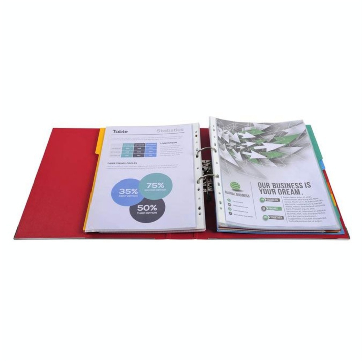 Classeur à levier Prem'Touch A4 Dos 50 mm Rouge - Exacompta - Rougier et Plé