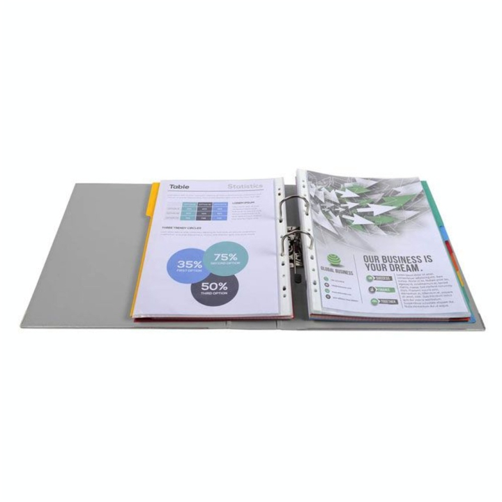 Classeur à levier Prem'Touch A4 Dos 80 mm Anthracite - Exacompta - Rougier et Plé