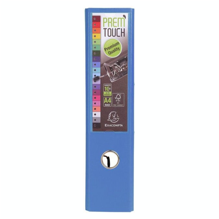 Classeur à levier Prem'Touch A4 Dos 80 mm Bleu - Exacompta - Rougier et Plé