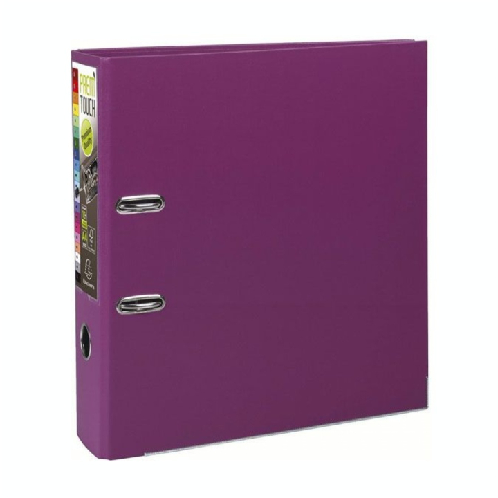Classeur à levier Prem'Touch A4 Dos 80 mm Fuchsia - Exacompta - Rougier et Plé