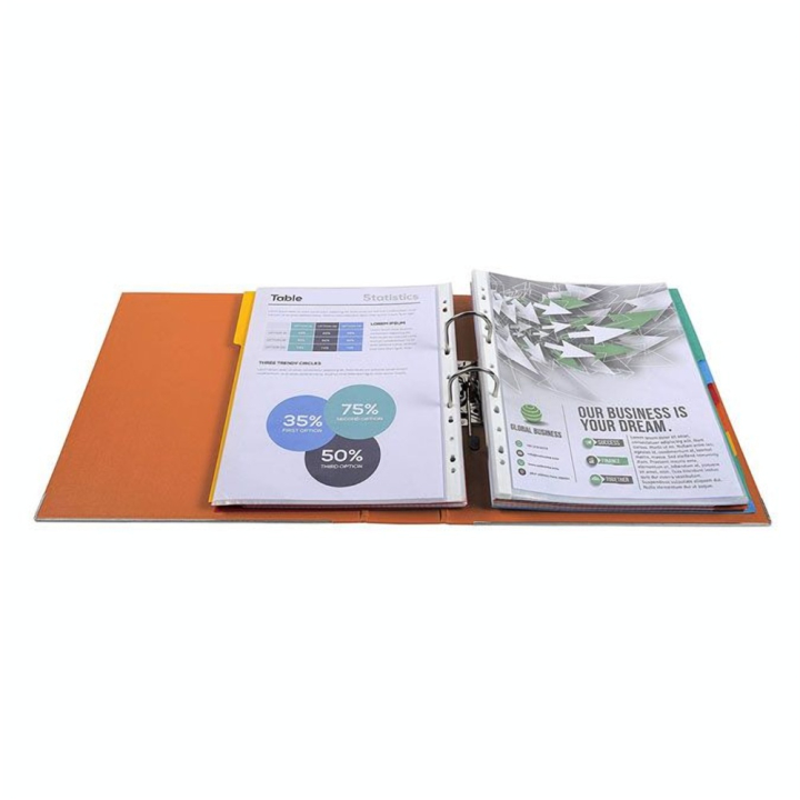 Classeur à levier Prem'Touch A4 Dos 80 mm Orange - Exacompta - Rougier et Plé