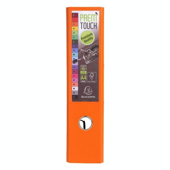 Classeur à levier Prem'Touch A4 Dos 80 mm Orange - Exacompta - Rougier et Plé