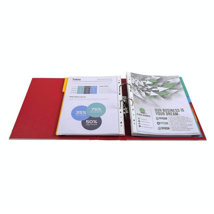Classeur à levier Prem'Touch A4 Dos 80 mm Rouge - Exacompta - Rougier et Plé